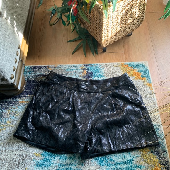 Black Sequin Shorts - Picture 2 of 3
